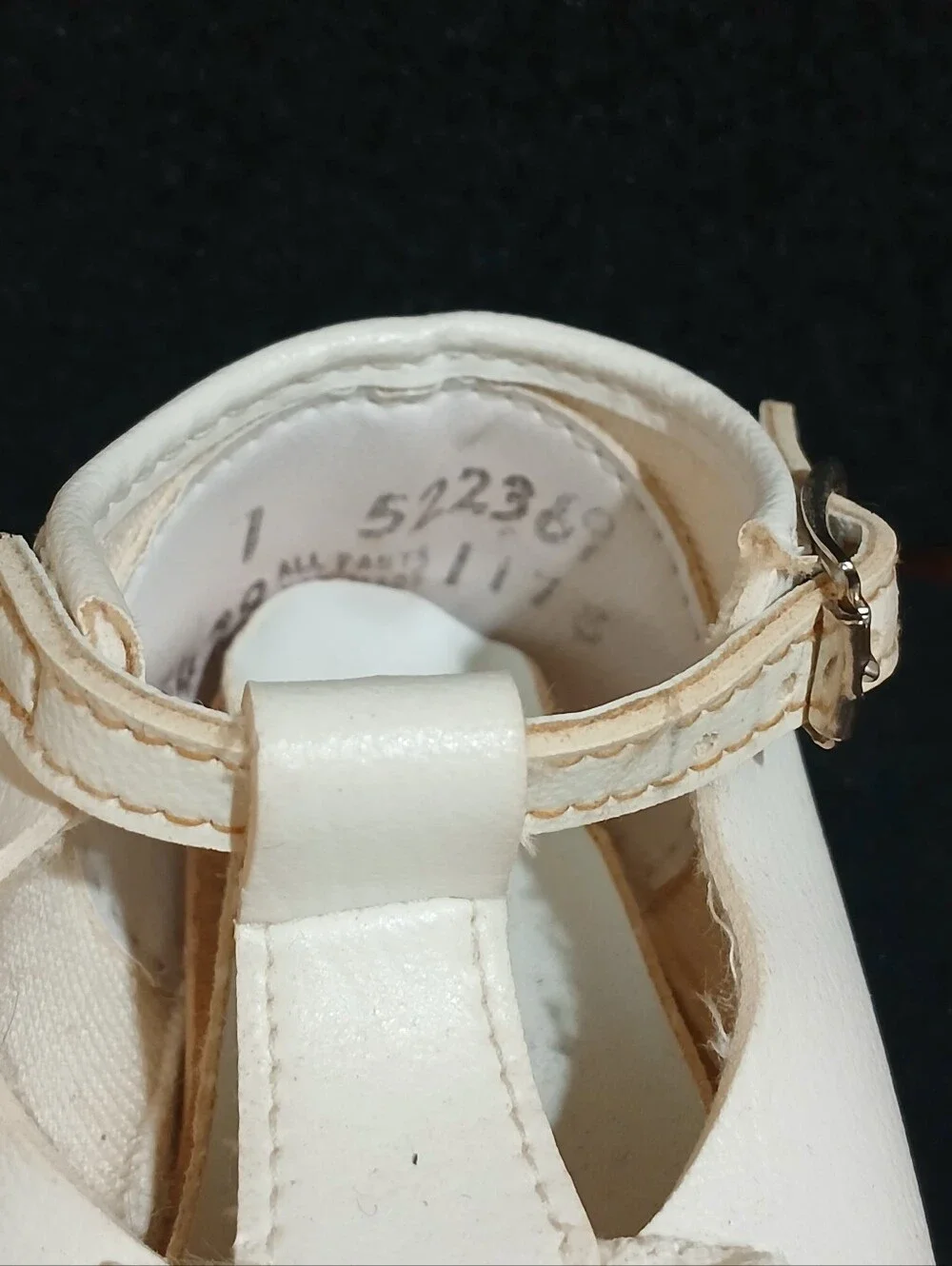 Vintage White T-Strap Dress Shoes for Toddlers